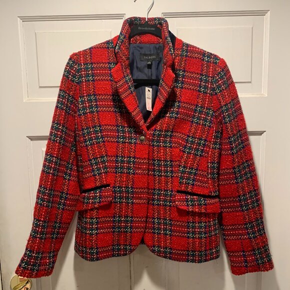 Talbots~ NWT!!~ Holiday Plaid Blazer - Picture 1 of 16